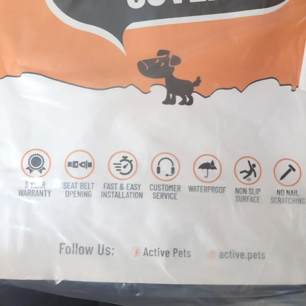 BRAND NEW  Active Pets Dog Car‎ Seat Cover for Back Seat Waterproof No Slip